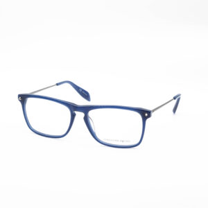 Alexander McQueen  AMO1040  Blue Front, Silver Temples