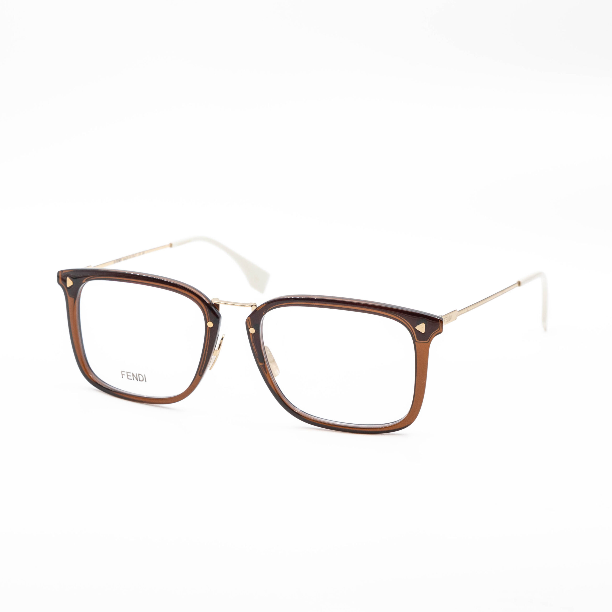 Fendi FF051 Brown Front, Gold Temples